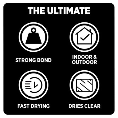 Aleene's The Ultimate Multi-Surface Adhesive, Professional Strength Glue, Strong Bond, Fast Drying, UV & Water Resistant, Repairs, Models, Metal, Glass, Plastic, Wood, Fabric, Tile 1.5 fl oz
