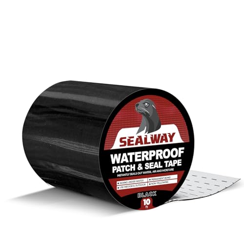 Black RV Roof Sealant Tape, 6" x 10' Waterproof Repair Seal Tape – Extra Thick, UV-Resistant, Weatherproof Patch for Permanent Leak Sealing on RVs, Trailers, and Mobile Homes