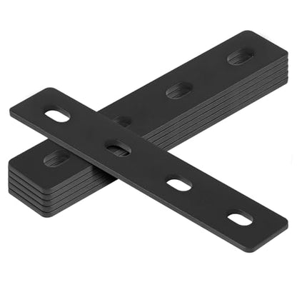 heneng 6 Pcs 10" Mending Plate Straps Straight Repair Flat Slotted Plate, Heavy Duty Steel Metal Brace,5/32" Thick - size: 10" x 1-1/2" x 5/32"