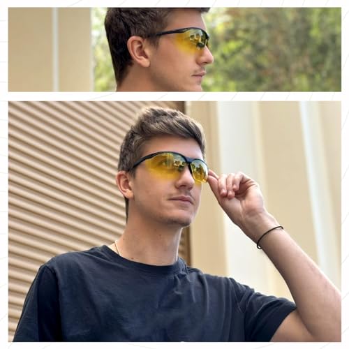 Calabria 91348 Anti Fog Bifocal Reading Safety Glasses Readers +1.50 Yellow Men Women Wraparound Eye Protection Shatterproof - color: Yellow