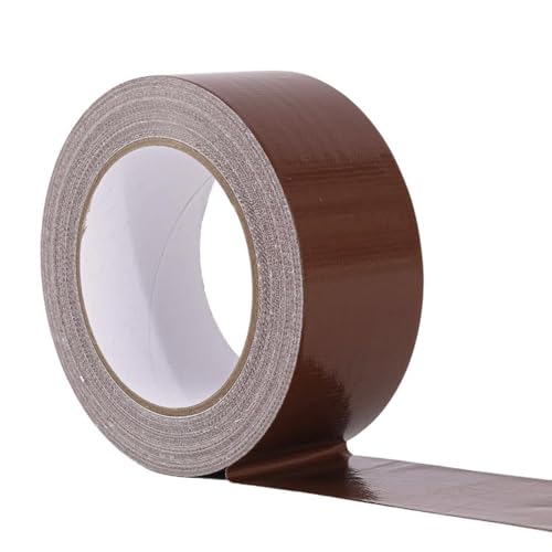 Duct Tape Dark Brown 2 Inches x 30 Yards, No Residue, Waterproof, Tear by Hand, Heavy Duty, Strong Adhesive Brown Duct Tape for Repairs, Industrial, Professional Use - color: Dark Brown