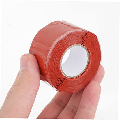 VALICLUD Pipe Sealing Tape Self Adhesive Silicone Rubber Flexible Sealant for Plumbing Repairs Stop Leaks Resistant to Compression and Weathering Red