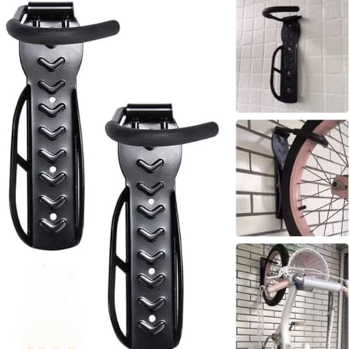 JEUIHAU 6 Pack Bike Rack Garage Wall Mount, Vertical Bike Hooks, Heavy Duty Bike Hanger with Non-Reversible Hooks, Bicycle Vertical System with Screws, for Indoor, Garage, Shed Bike Storage
