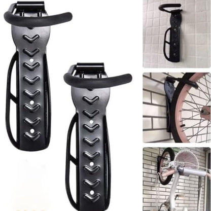 JEUIHAU 6 Pack Bike Rack Garage Wall Mount, Vertical Bike Hooks, Heavy Duty Bike Hanger with Non-Reversible Hooks, Bicycle Vertical System with Screws, for Indoor, Garage, Shed Bike Storage