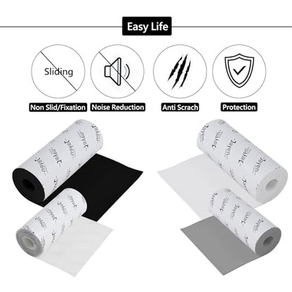 Non Slip Self Adhesive Silicone Cuttable Furniture Pads - 5x40 inch Versatile Non-Slip Silicone Pads for Variety of Objects, Appliances and Furniture - color: 5x40 Translucent
