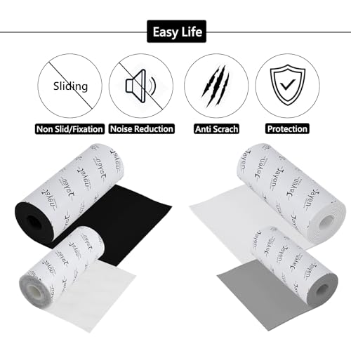 Non Slip Self Adhesive Silicone Cuttable Furniture Pads - 5x40 inch Versatile Non-Slip Silicone Pads for Variety of Objects, Appliances and Furniture - color: 5x40 White