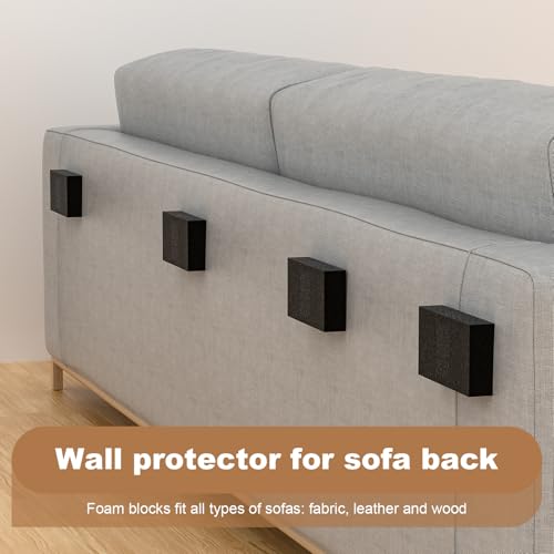 Headboard Stoppers，25Pcs Furniture Pads，10Pcs(0.6" Thick) + 15Pcs(0.2" Thick) EVA Foam Headboard Stoppers for Wall, from Chair BackFurniture Bed to Prevent Sliding BumpersGap Filler, Protect Walls. - size: black