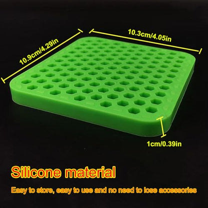 Small Parts Organizer – Flexible Silicone Tool Tray Insert | Non?Slip Component Storage Mat for Toolbox, M8 Threaded Chuck Holder Plate, Portable Workshop Parts Tray for Garage Mechanics