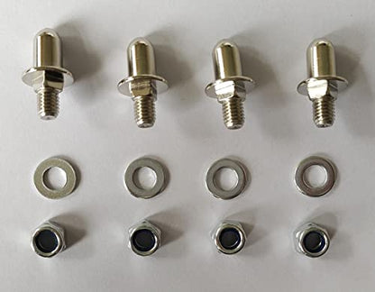 Universal Wheelchair footrest Hanger pins,Replacement Hanger Pin,Leg Rest Pin,Wheelchair and Transport Wheelchair Parts Replacements (4 ea)