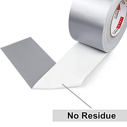 JIALAI HOME Wide Duct Tape 3 inch, Industrial Grade Silver (Gray) Tape 3 inches x 55 Yards (164 ft), 9 Mil Heavy-Duty, Waterproof, UV Resistant for Crafts & Home Improvement - color: Silver