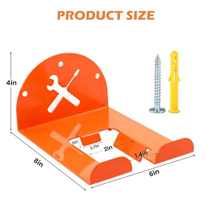 Trimmer Rack Wall Mount - Heavy Duty Wall Hanger for Grass Trimmer Garden Tools Chainsaw Hedge Trimmer 3 Pack Orange - size: 3 PACK