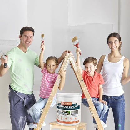 Tkaimy Transparent Waterproof Coating Agent, 5 Gallon, Invisible Waterproof Sealant Leak Repair, Indoor & Outdoor Roof, Shower, Wall, Kitchen, Skylight, Clear Water Proof Sealant - style: 640 OZ