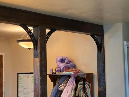 Heavy Duty Shelf Brackets (Set of 2) - 16" x 12" Max Load 1100 Lbs - Premium Alloy Metal Mantel Brackets - size: 16 inch x 12 inch