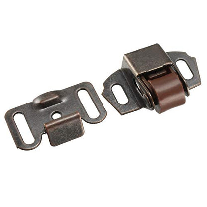 uxcell Retro Cabinet Wardrobe Door Single Roller Catch Ball Latches Hardware Copper Tone