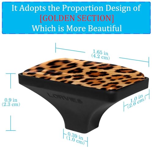 4 Pack Rectangular Black Drawer Pulls with Screws for Cabinets Bookcase Drawers Drawer, Animal Leopard Print - color: color31452