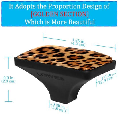 4 Pack Rectangular Black Drawer Pulls with Screws for Cabinets Bookcase Drawers Drawer, Animal Leopard Print - color: color31452