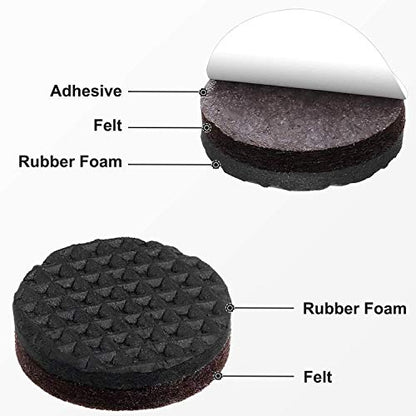 Yelanon Non Slip Furniture Pads -56 pcs（1+2）” Furniture Grippers, Non Skid Furniture Legs,Self Adhesive Rubber Furniture Feet, Anti Slide Furniture Hardwood Floor Protector for Keep Couch Stoppers - size: 56pcs 1"+2"+2" Round & Square