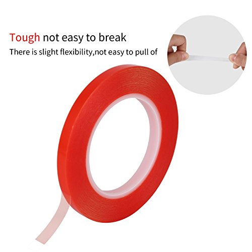 Kaisiking Double Sided Adhesive Tape 5mm / 10mm x 25M Heat Resistant High Adhesion Transparent Acrylic Tape, LCD Screen Repair Sticker for Cell Phone Touch Screen Repair - size: 2pcs (5mm+10mm)