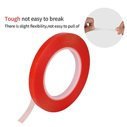 Kaisiking 2mm / 3mm / 5mm / 10mm x 25M Clear Heat Resistant Double Sided Tape Strong Adhesive Tape for Cell Phone, iPhone iPad, iMac, Electronic LCD Touch Screen Repair - size: 4pcs (2mm+3mm+5mm+10mm)