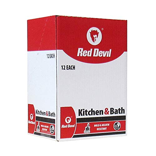 Red Devil 040620 Duraguard Kitchen & Bath Siliconized Acrylic Caulk, 10.1 oz., Biscuit, 12 Pack, Made in USA - color: Biscuit, size: 10.1 oz., style: 12 - Pack