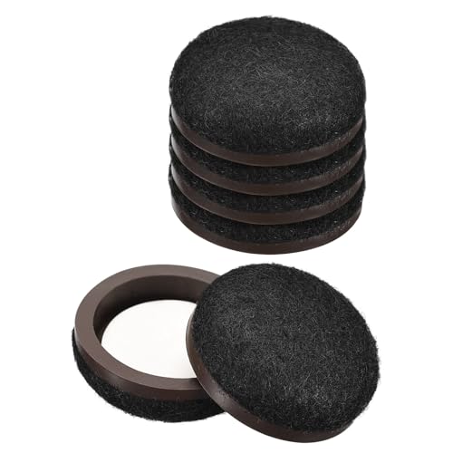 uxcell Furniture Sliders, 20Pcs 1" - Formed Felt Round Sliding Pads, Chair Glides for Carpeted Tile Vinyl Hardwood Floors (Black) - color: Black, size: 1"