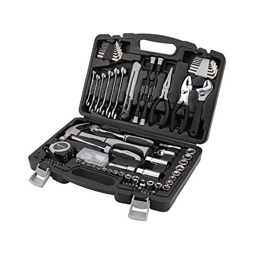 Amazon Basics 131-Piece General Household Hand Tool Set with Storage Case for Home Repair, Portable - size: 131-piece