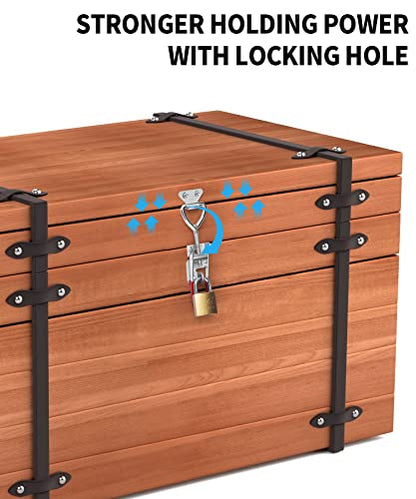 Vicuna R 8Pack Heavy Duty Toggle Latch Clamp 4002, Adjustable Toggle Clamp Latch With Lock Hole, 550Lbs Holding Capacity Pull Latch for Smoker Lid Jig, Tool Box Case (with 40PCS Screws) - style: 4002-8PK