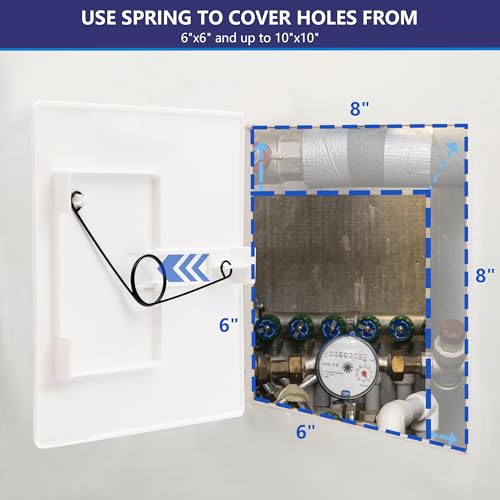 EASY-EXS Access Panels Spring-Fit 8"x8" (External 10"x10") Square - size: 8"x8" - 1 Pcs