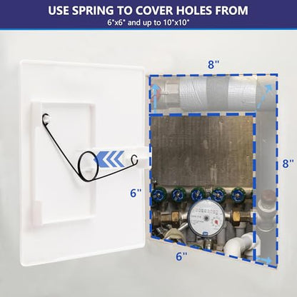 EASY-EXS Access Panels Spring-Fit 8"x8" (External 10"x10") Square - size: 8"x8" - 1 Pcs