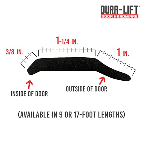 DURA-LIFT Garage Door Foam Bottom Weather Seal for 16' Wide Doors - size: 17 Feet
