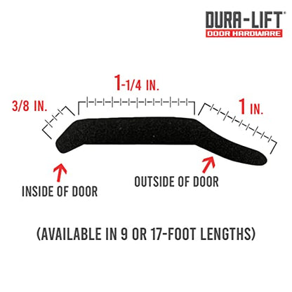 DURA-LIFT Garage Door Foam Bottom Weather Seal for 16' Wide Doors - size: 17 Feet