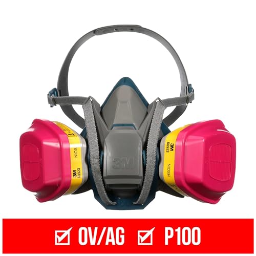 3M - 65023QLHA1-C Pro MultiPurpose Respirator with Quick Latch, Medium - size: Medium