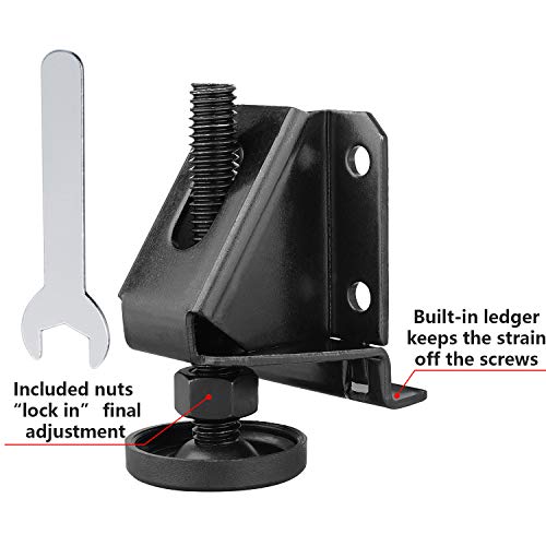 Leveling Feet Heavy Duty Furniture Levelers Adjustable Table Leg Leveler w/Lock Nuts for Furniture,Table, Cabinets, Workbench,Shelving Units and More,Black (Heavy Duty Furniture Levelers Black 4P) - color: Heavy Duty Furniture Levelers Black 4p