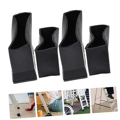 4pcs Non-Slip Ladder Mat Ladder Foot Protector Stair Grips Non Slip Leg Covers Mats