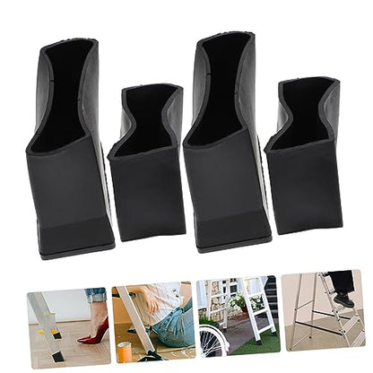 4pcs Non-Slip Ladder Mat Ladder Foot Protector Stair Grips Non Slip Leg Covers Mats