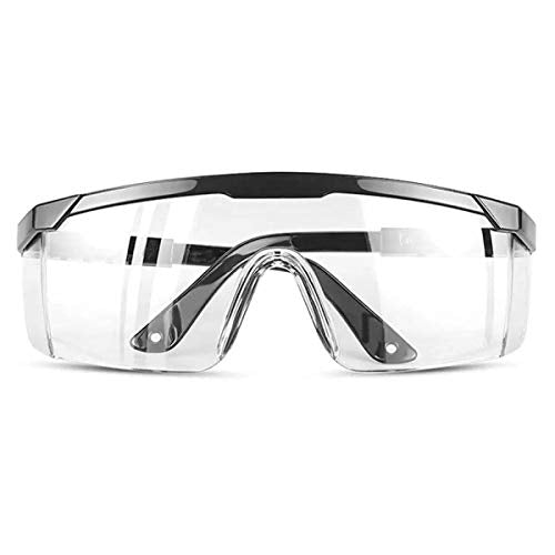 Safety glasses Industrial Goggles with Anti-fog Lens, Clear Safety glasses with Anti-Scratch UV400 protection Lens Goggles Eyeglasses - color: Black Frame