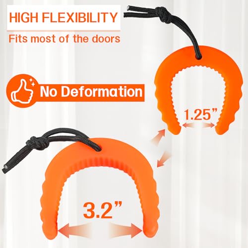 First Responder Door Stop, 8 Pcs Multi-Purpose Door Wedge – MOLLE Compatible Tactical Gear for Police, Firefighter, EMS, Security (4 Black, 4 Orange)