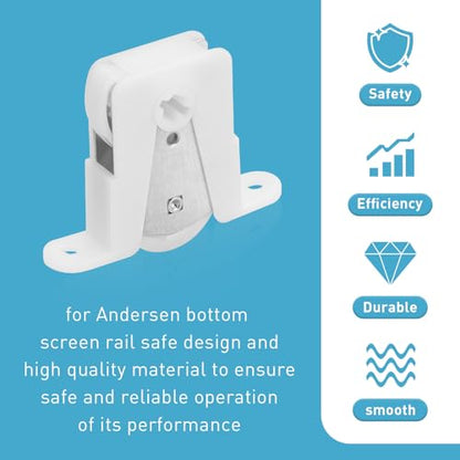 Sliding Screen Door Rollers Replacement Kit Fit for Andersen Part #1274104 (Before 1991) with Adjustable Vertical Height and Durable Sliding Wheels for Replacing Damage Roller Wheels