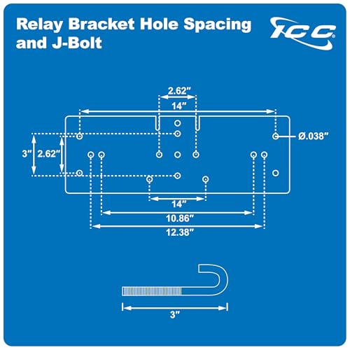 ICC Cable Runway Ladder Rack 5' Rack-to-Wall Mount Kit, 16-Gauge Steel, Made in USA