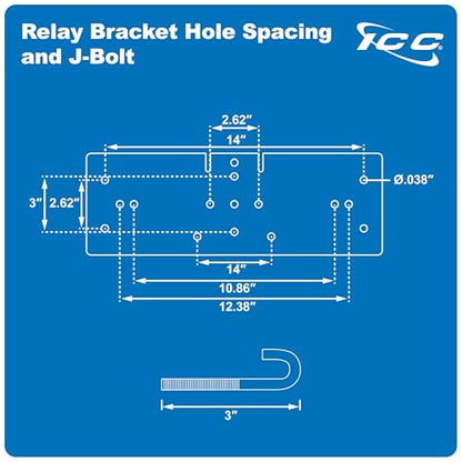 ICC Cable Runway Ladder Rack 5' Rack-to-Wall Mount Kit, 16-Gauge Steel, Made in USA