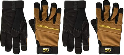 Custom Leathercraft CLC 124M Workright Flex Grip Work Gloves, Shrink Resistant, Improved Dexterity, Tough, Stretchable, Excellent Grip,Black,Medium (Pack of 2) - size: Medium (Pack of 2)
