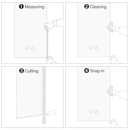 Yecaye 3 Pack Shower Door Seal,Shower Door Sweep,Frameless Glass Seal Strip for Side Door,Stop Leaks and Create a Water Barrier Guard (Side-3/8 x39) - style: Side-3/8"x39"