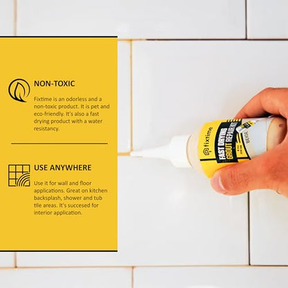 Tile Grout Repair Kit, Beige Grout Filler Tube 8 oz, Grout Repair Renews, Fast Drying Repait Kit, Grout Sealer for Floor Tile - Spatula Included (2xBeige) - style: 2xBeige