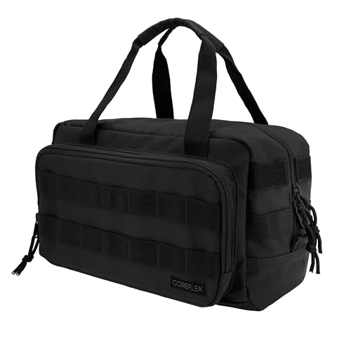 Coreflex 12-Inch Heavy Duty Tool Bag, Tactical, Gear, Range, EDC,Tool Bag for cars, Multi-Purpose Work Bag for Mechanics,Electrician,Carpenters,Builders,Plumbers 12" X 7" X 7" (Black) - color: Black