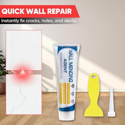 Drywall Patch Repair Kit,Wall Repair Kit for Drywall, Wall Mending Agent Paste to Fix Cracks, Holes & Dents, Waterproof & Damp-Proof, No Powder Mess, Easy Application for Home Maintenance (1 Set)