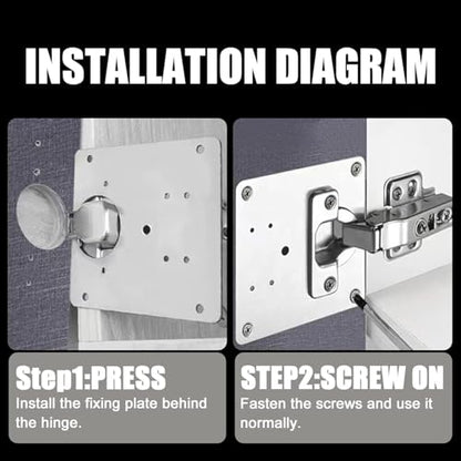8 Piece Hinge Repair Kit - Cabinet Hinge Repair Plate Stainless Steel Door Hinge Repair Kit for Kitchen Cabinet Hinge Repair Brackets with Mounting Screws and Screwdrivers (8) (8, 3.5"x3.5") - size: 3.5“x3.5"