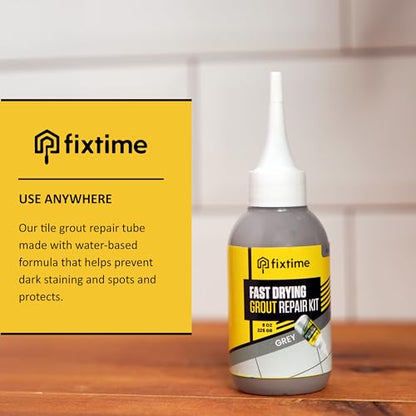 Tile Grout Repair Kit, Gray Grout Filler Tube 8 oz, Grout Repair Renews, Fast Drying Repait Kit, Grout Sealer for Floor Tile - Spatula Included (2xGray) - style: 2xGray