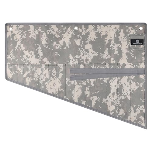 16 Pocket Wrench Roll Organizer, Rolled Tool Pouch Bag with Water Proof Oxford Cloth, Light Camouflage - color: Light Camouflage
