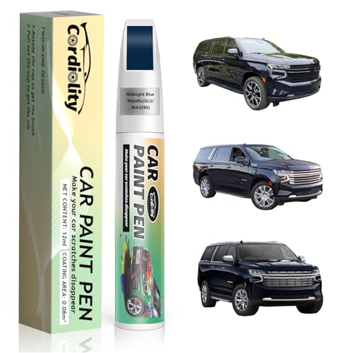 Car Touch Up Paint Midnight Blue Metallic(GLU/WA328E) for Chevrolet, Color Accurate Car Scratch Repair Remover Pen Fix Auto Paint Chips and Nicks - color: Midnight Blue Metallic(GLU/WA328E)for Blazer/Bolt/Camaro/Colorado/Corvette/Cruze/Equinox/Express/Mal