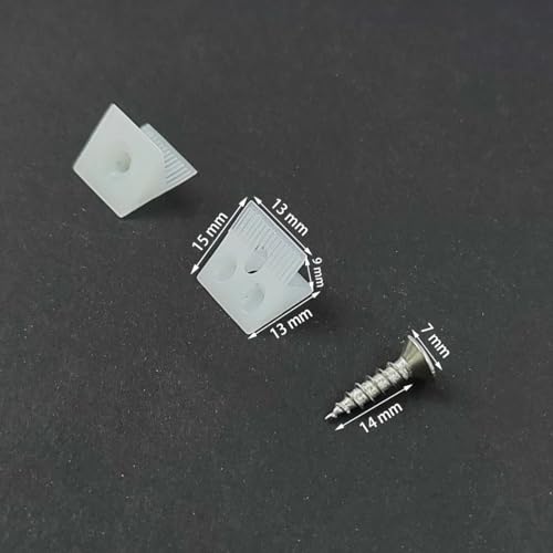 100 Pcs Plastic Angle Code Bracket Fasteners, Sagging Drawer Bottom Support Brackets, Drawer Bottom Support Brackets Mending Wedges, Repair Mending Wedges, PlasticAngle Code Drawer Fastener